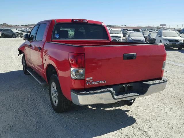 5TFEV54107X029569 - 2007 TOYOTA TUNDRA CRE RED photo 3