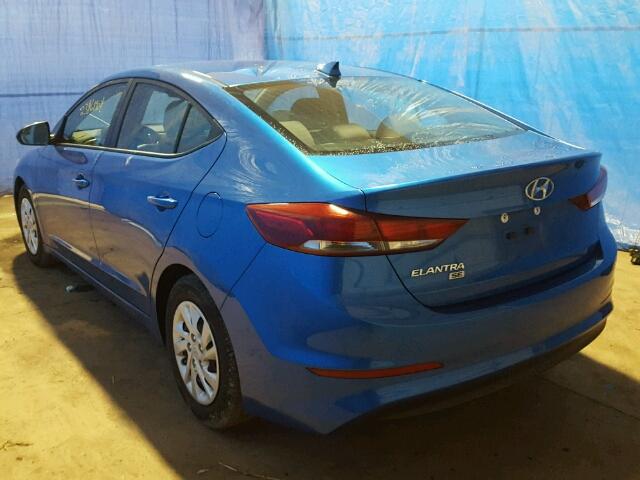 5NPD74LF9HH126523 - 2017 HYUNDAI ELANTRA SE BLUE photo 3