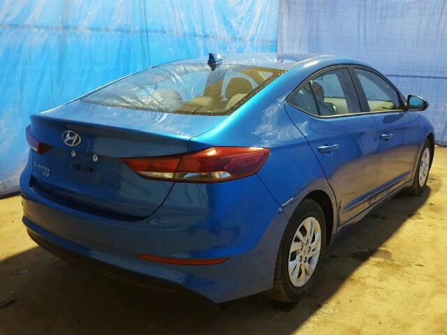 5NPD74LF9HH126523 - 2017 HYUNDAI ELANTRA SE BLUE photo 4