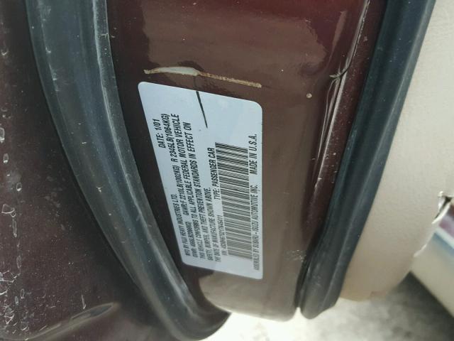 4S3BH675217645411 - 2001 SUBARU LEGACY OUT MAROON photo 10