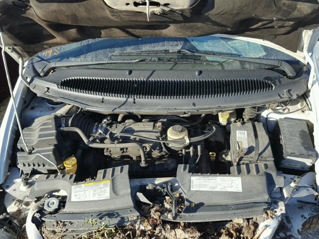 2D4GP44L25R205521 - 2005 DODGE GRAND CARA WHITE photo 7