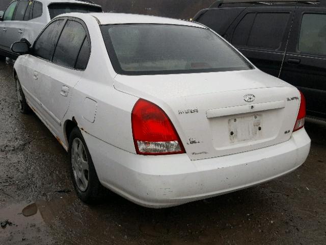 KMHDN45D33U471056 - 2003 HYUNDAI ELANTRA GL WHITE photo 3