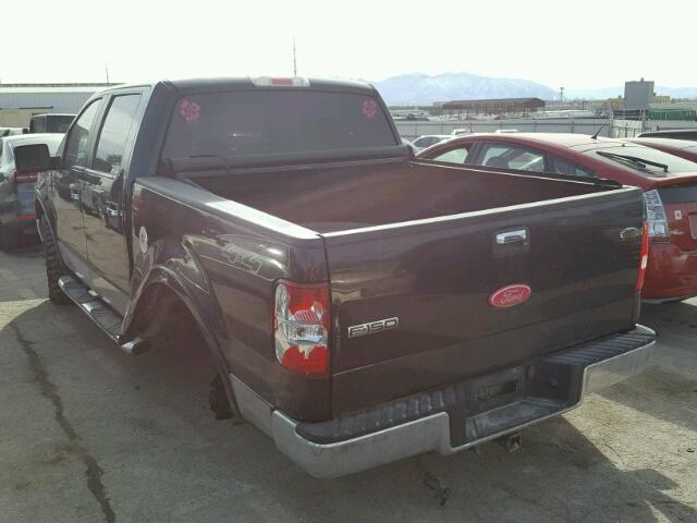 1FTPW14587KC97753 - 2007 FORD F150 SUPER BLACK photo 3