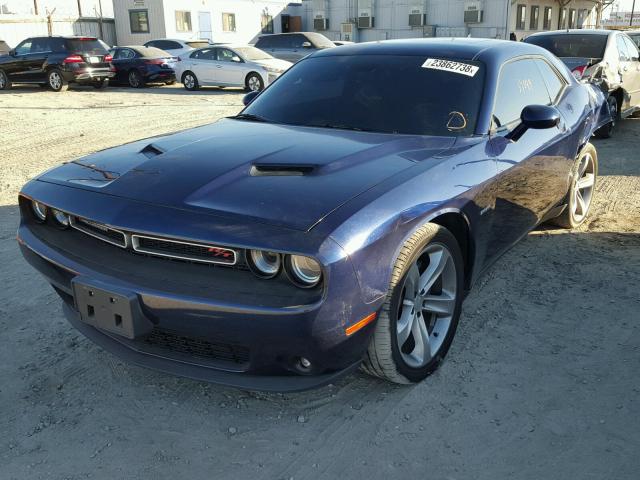 2C3CDZAT2FH831913 - 2015 DODGE CHALLENGER BLUE photo 2