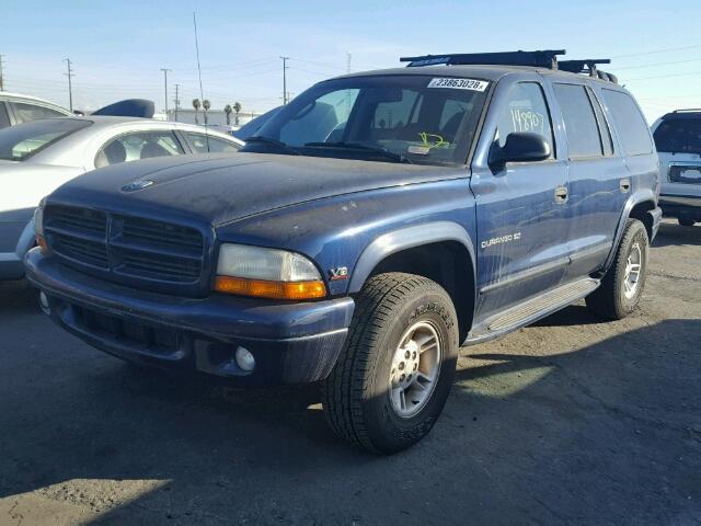 1B4HS28Z0XF536138 - 1999 DODGE DURANGO BLUE photo 2