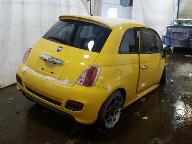 3C3CFFBRXDT543914 - 2013 FIAT 500 SPORT YELLOW photo 4