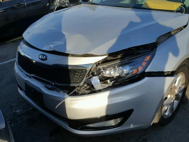 5XXGN4A7XDG241359 - 2013 KIA OPTIMA EX SILVER photo 9
