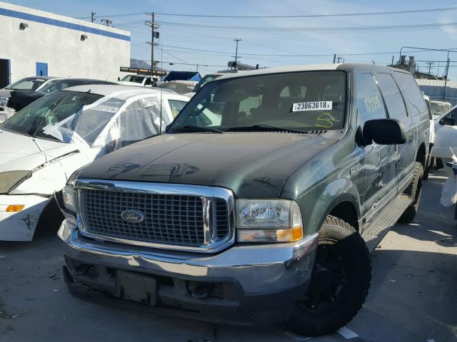 1FMNU40L13EB95587 - 2003 FORD EXCURSION GREEN photo 2