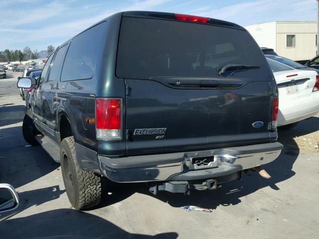 1FMNU40L13EB95587 - 2003 FORD EXCURSION GREEN photo 3