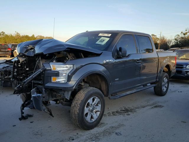 1FTEW1CG2GFA42597 - 2016 FORD F150 SUPER GRAY photo 2