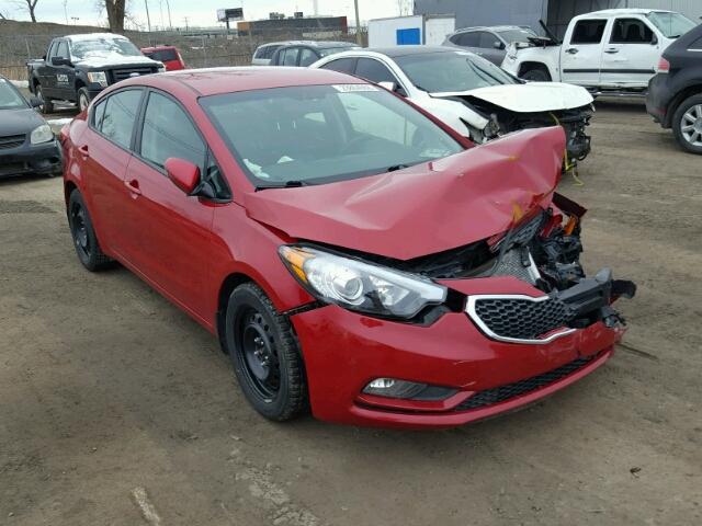 KNAFX4A63F5413443 - 2015 KIA FORTE LX RED photo 1