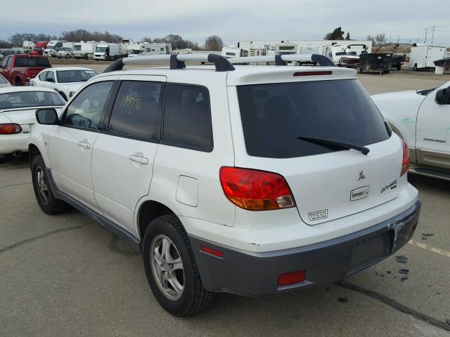 JA4LZ31F84U060222 - 2004 MITSUBISHI OUTLANDER WHITE photo 3