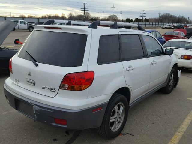 JA4LZ31F84U060222 - 2004 MITSUBISHI OUTLANDER WHITE photo 4