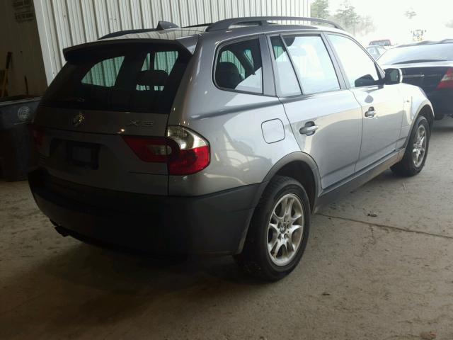 WBXPA73464WC35384 - 2004 BMW X3 2.5I GRAY photo 4