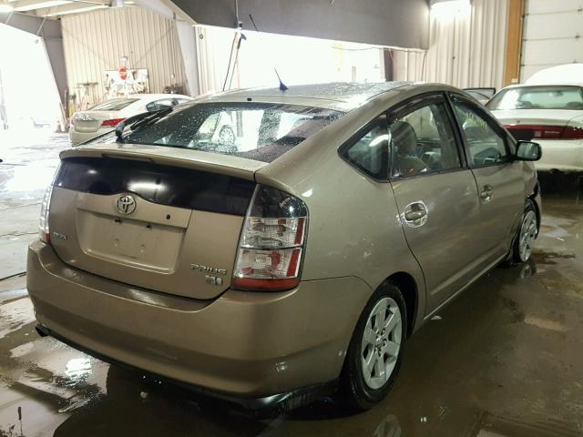 JTDKB20U253079548 - 2005 TOYOTA PRIUS BEIGE photo 4