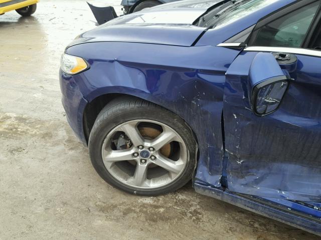 1FA6P0H71E5368503 - 2014 FORD FUSION SE BLUE photo 10