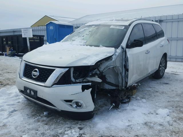 5N1AR2MM3EC613461 - 2014 NISSAN PATHFINDER WHITE photo 2