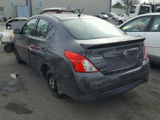 3N1CN7AP1FL808066 - 2015 NISSAN VERSA S BLACK photo 3