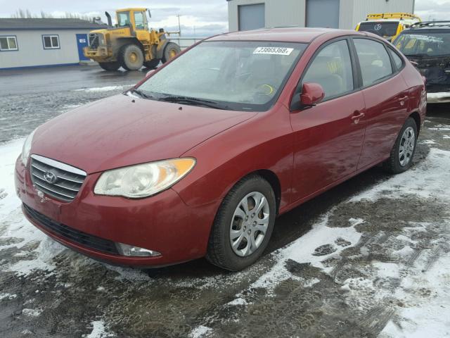 KMHDU46D19U807264 - 2009 HYUNDAI ELANTRA GL RED photo 2