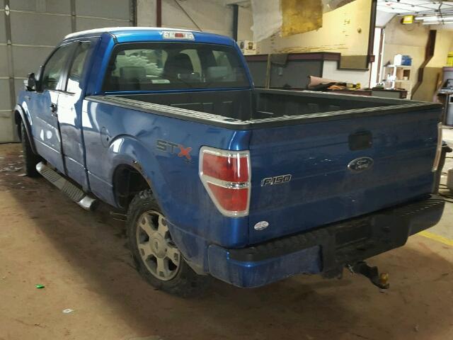 1FTRX14W99FB10272 - 2009 FORD F150 SUPER BLUE photo 3