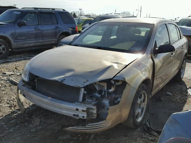 1G1AK55F477355143 - 2007 CHEVROLET COBALT LS GOLD photo 2