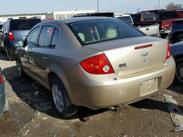 1G1AK55F477355143 - 2007 CHEVROLET COBALT LS GOLD photo 3