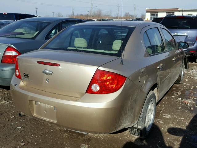 1G1AK55F477355143 - 2007 CHEVROLET COBALT LS GOLD photo 4