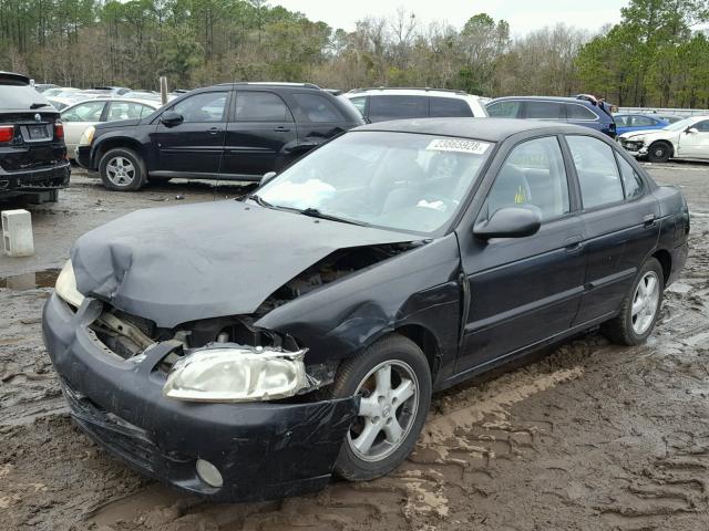 3N1CB51D02L664765 - 2002 NISSAN SENTRA XE BLACK photo 2