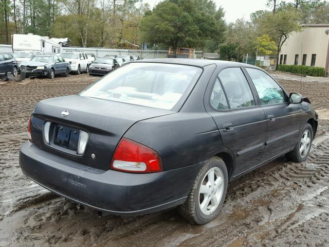 3N1CB51D02L664765 - 2002 NISSAN SENTRA XE BLACK photo 4