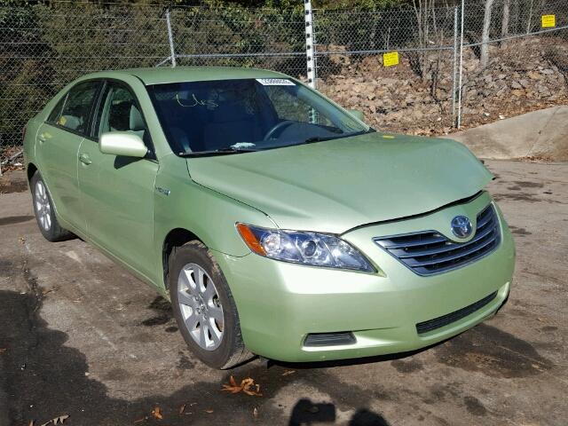 4T1BB46K98U062225 - 2008 TOYOTA CAMRY HYBR GREEN photo 1