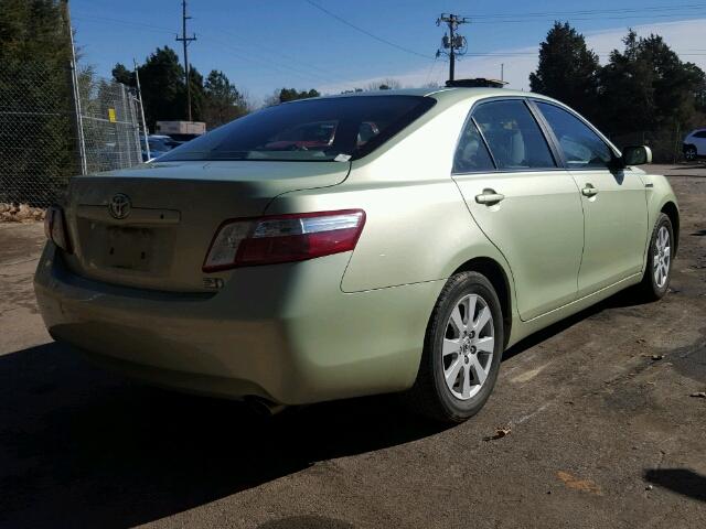 4T1BB46K98U062225 - 2008 TOYOTA CAMRY HYBR GREEN photo 4