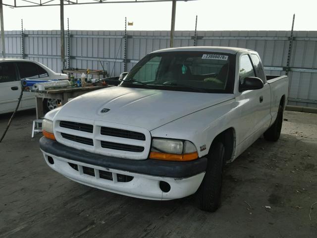 1B7GL23X3VS292412 - 1997 DODGE DAKOTA WHITE photo 2