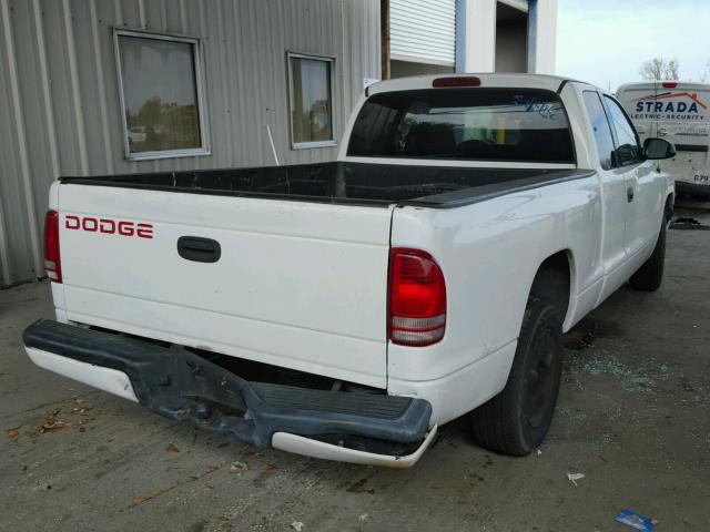 1B7GL23X3VS292412 - 1997 DODGE DAKOTA WHITE photo 4