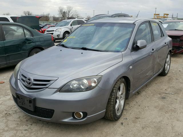 JM1BK343941170091 - 2004 MAZDA 3 HATCHBAC GRAY photo 2