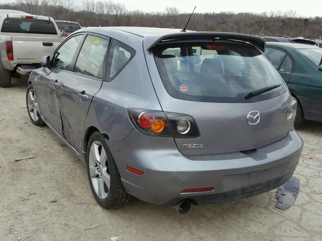 JM1BK343941170091 - 2004 MAZDA 3 HATCHBAC GRAY photo 3