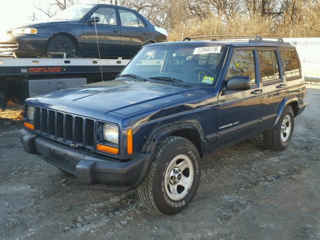 1J4FF48S81L614326 - 2001 JEEP CHEROKEE S BLUE photo 2