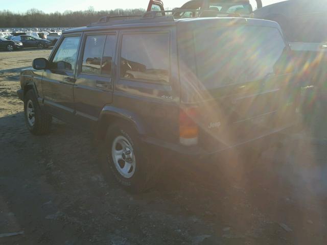 1J4FF48S81L614326 - 2001 JEEP CHEROKEE S BLUE photo 3