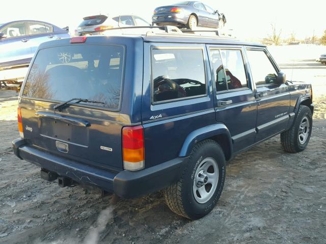 1J4FF48S81L614326 - 2001 JEEP CHEROKEE S BLUE photo 4