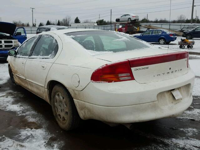 2B3HD46R62H307287 - 2002 DODGE INTREPID S WHITE photo 3