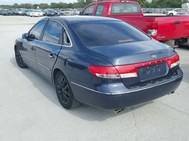 KMHFC46F06A084050 - 2006 HYUNDAI AZERA SE BLUE photo 3