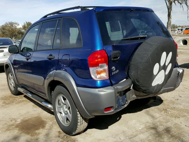 JTEGH20V926001951 - 2002 TOYOTA RAV4 BLUE photo 3