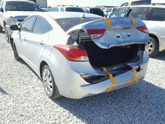 5NPDH4AE1DH161106 - 2013 HYUNDAI ELANTRA GL GRAY photo 3