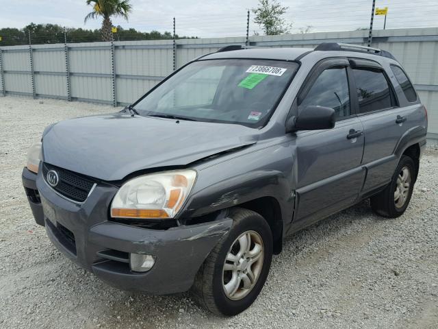 KNDJF723677343786 - 2007 KIA SPORTAGE E GRAY photo 2