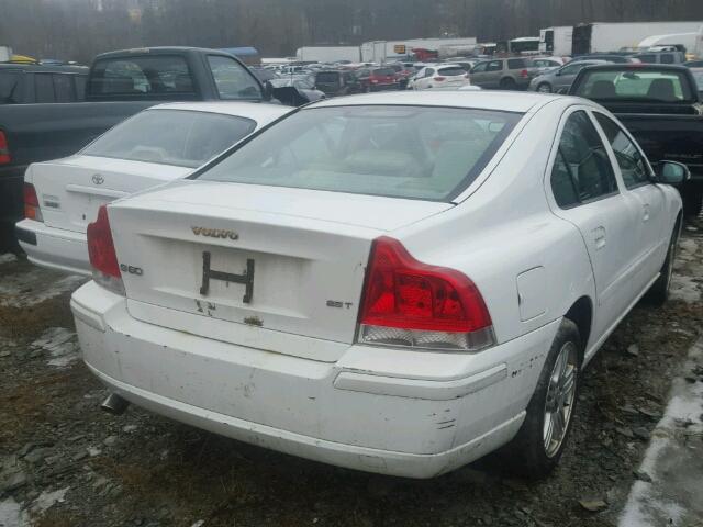 YV1RS592372620255 - 2007 VOLVO S60 2.5T WHITE photo 4