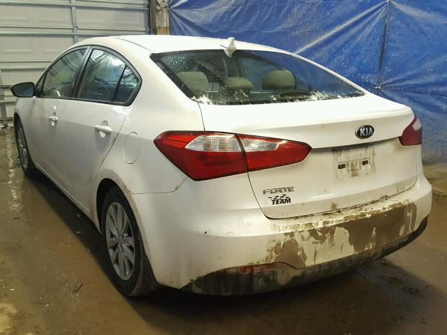 KNAFX4A67F5355806 - 2015 KIA FORTE LX WHITE photo 3