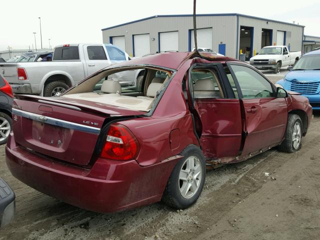1G1ZT54875F212113 - 2005 CHEVROLET MALIBU LS MAROON photo 4