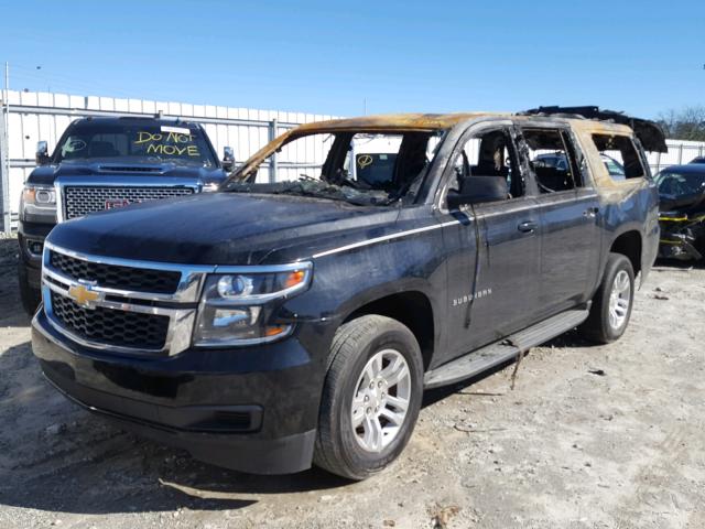 1GNSCJKC7FR154861 - 2015 CHEVROLET SUBURBAN C BLACK photo 2