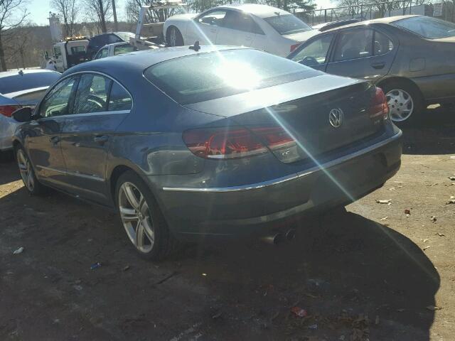 WVWBN7AN7DE506530 - 2013 VOLKSWAGEN CC SPORT GRAY photo 3