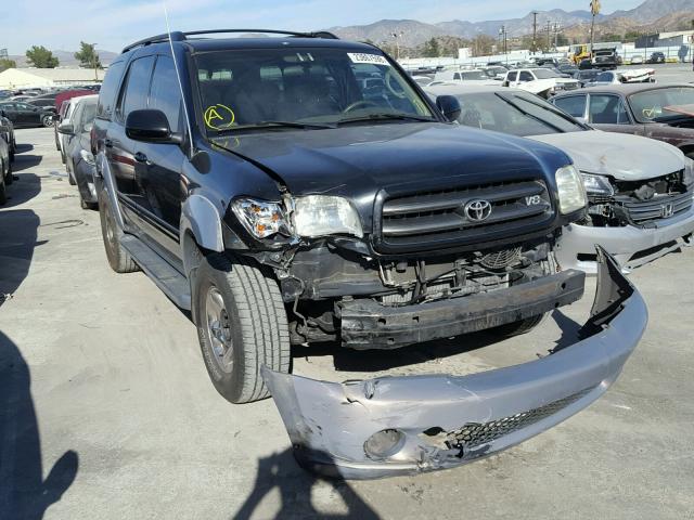 5TDZT34A52S111906 - 2002 TOYOTA SEQUOIA SR BLACK photo 1