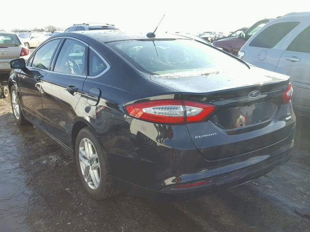 1FA6P0HD3E5397054 - 2014 FORD FUSION SE BLACK photo 3